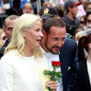 25 August: The Crown Prince and Crown Princess' Fund is relaunched on the occasion of their 10th wedding anniversary. The event takes place at the Gatekunst 4 concert at the University Square (Photo: Lise Åserud / Scanpix)